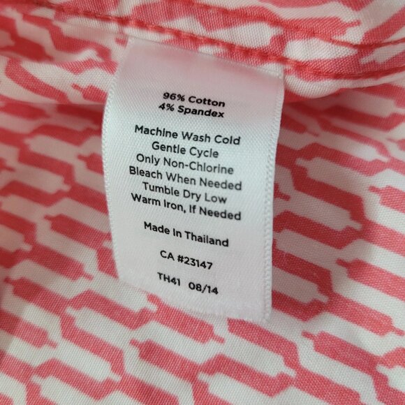 Talbot Ladies' Shirt Red and White Print Slim Fit - Picture 9 of 9